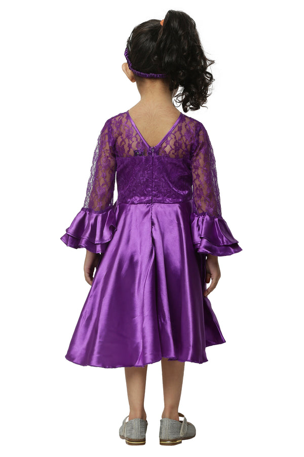 Asmaani Kids Party Wear Stylish Dresses, Perfect for Parties, Functions & Vacations - Purple