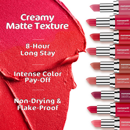 Mamaearth Creamy Matte Long Stay Lipstick - Pink Rose - Distacart