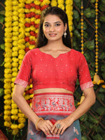 Thumbnail for Astita Silk Grey Saree