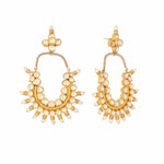 Thumbnail for Nuyug 22k Gold Plated Royal Pearl Accent Kundan Earrings