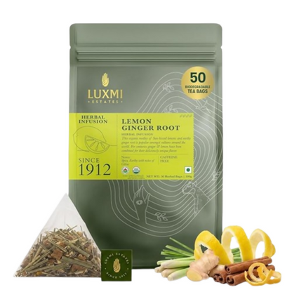 Luxmi Estates Lemon Ginger Herbal Tea - Dista