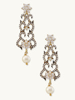 Thumbnail for Nuyug 22K Gold-Plated Cubic Zirconia Studded & Pearl Beaded Necklace Set