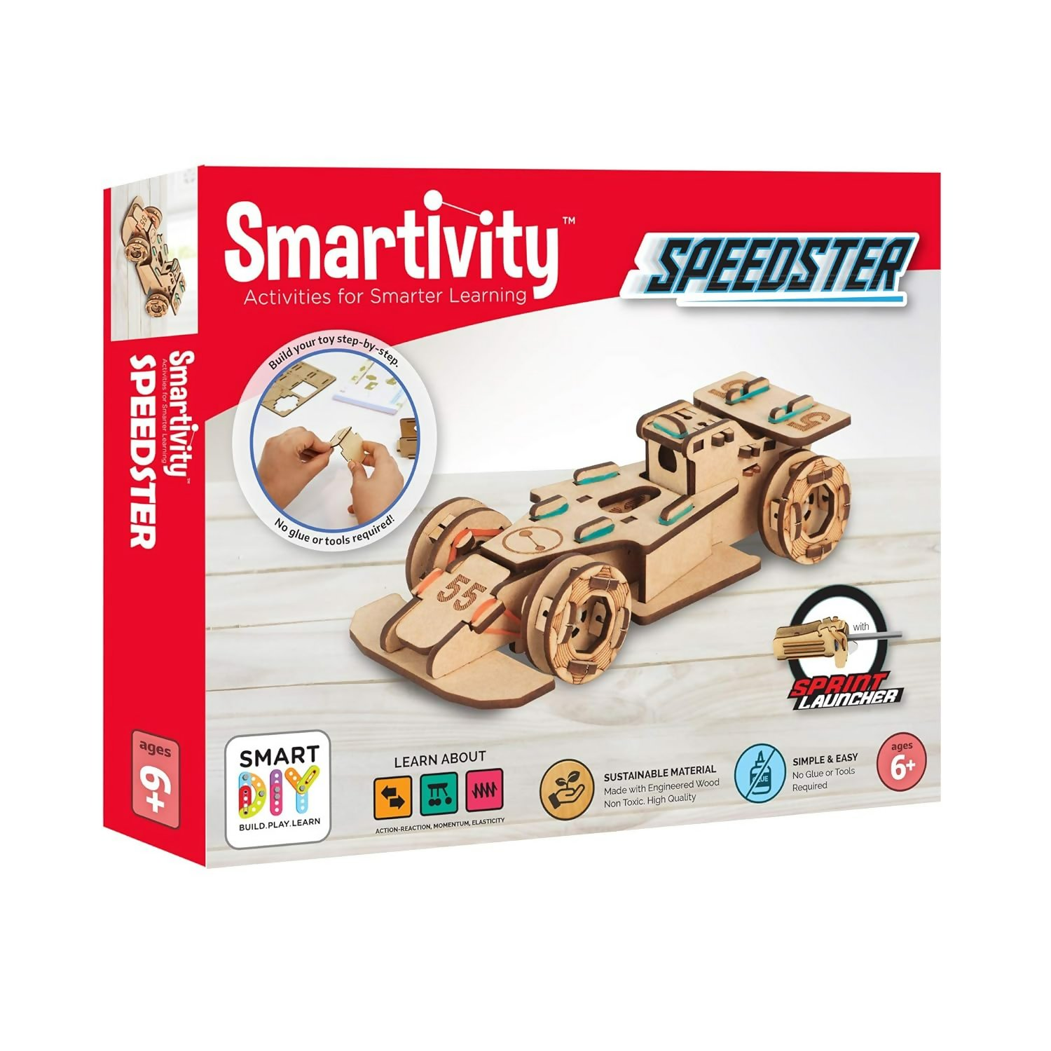 Smartivity Speedster 3D Wooden Model Engineering STEM Learning Toy For Kids Ages 6 and Up