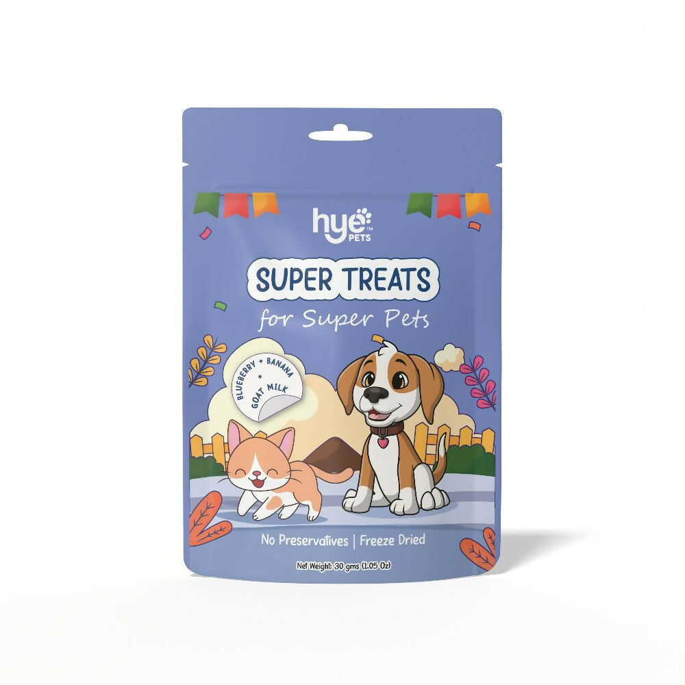 Hye Pets Super Treats For Super Pets – Freeze Dried Treats Made With Goat Milk, Blueberry & Banana - Distacart