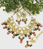 Thumbnail for Joban Fashion Hand Made High Quality Gold Plated Base Metal Alloy Kundan Stone Studded Kundan Jewellery Set - Distacart