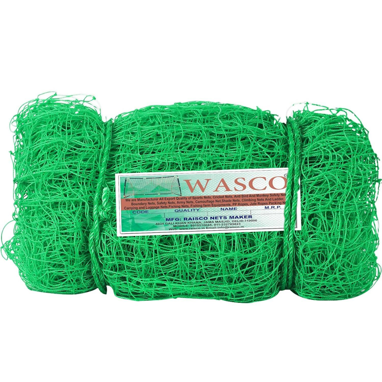 Wasco Nylon 10X10 Foot Cricket Net (Green) - Distacart