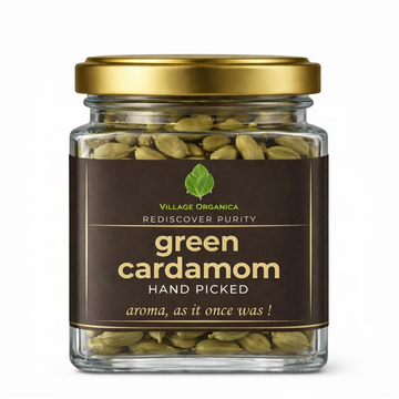 Village-Organica Green Cardamom (Elaichi) Whole – Handpicked - Dista