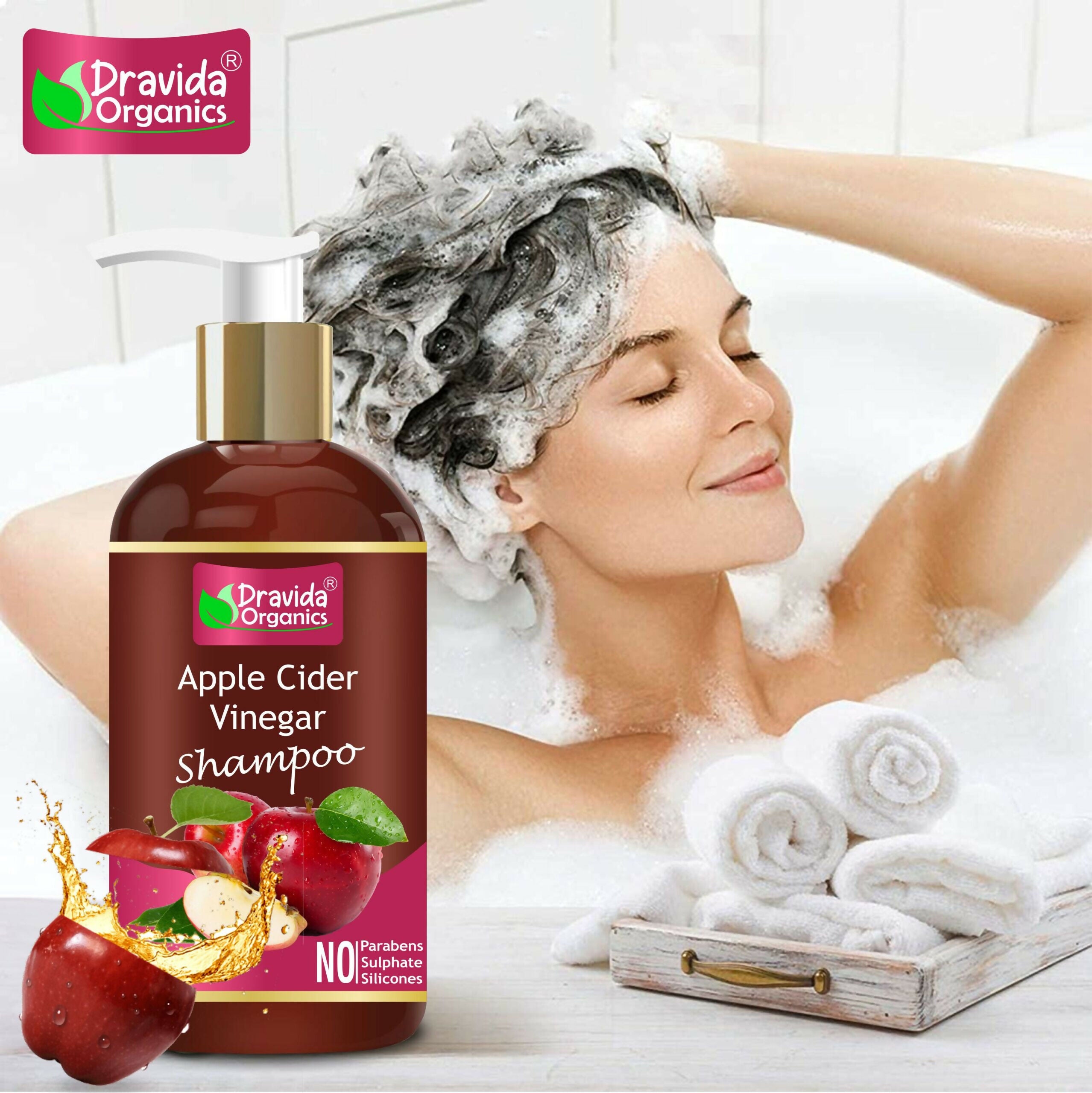 Dravida Organics Apple Cider Vinegar Shampoo - Dista