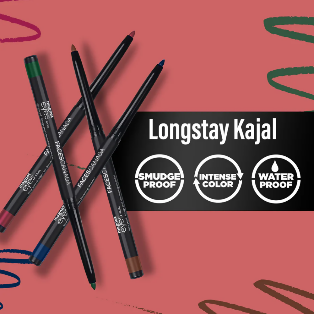 Faces Canada Magneteyes Color Kajal - Green Appreciation 02 - Distacart