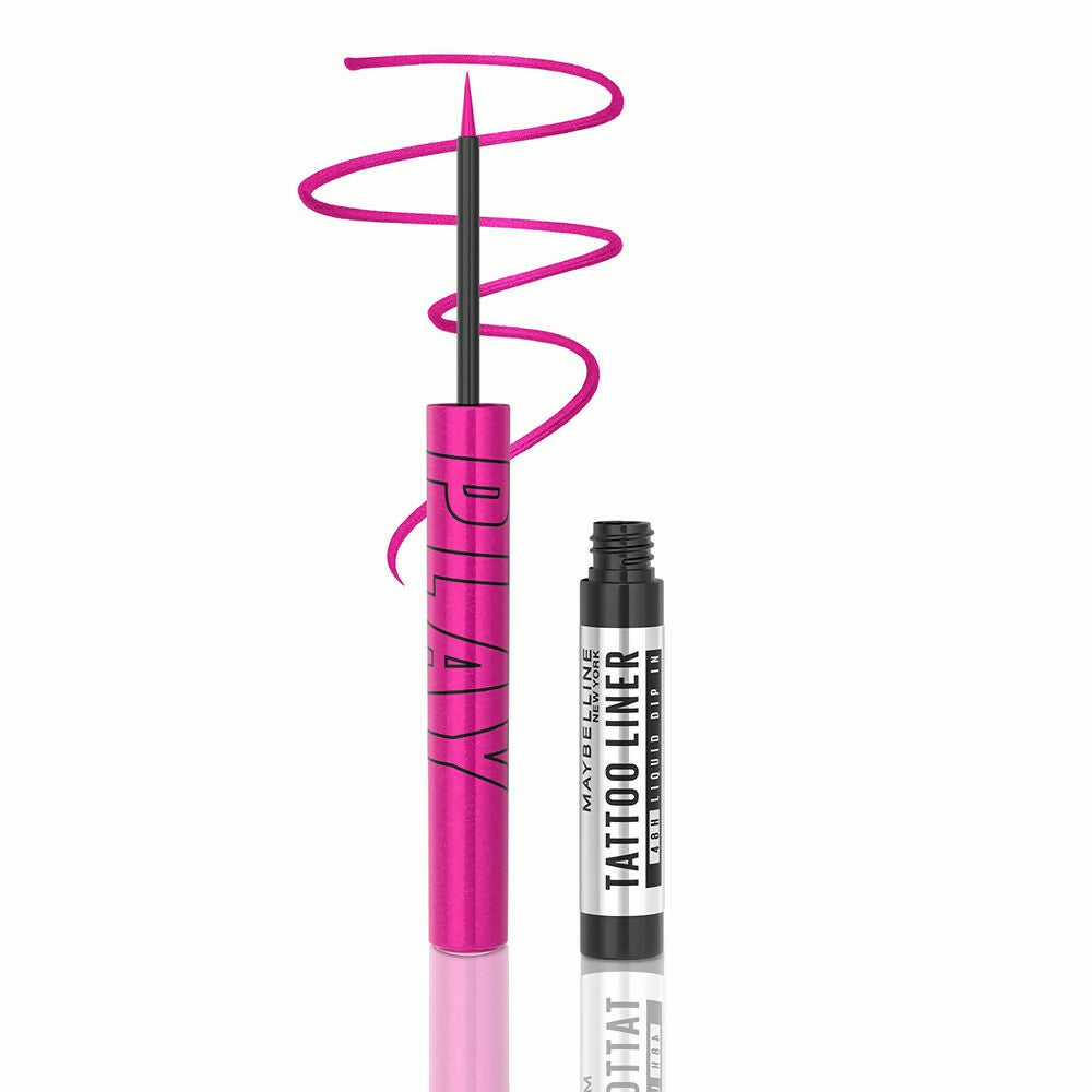 Maybelline New York Tattoo Play Colored Liquid Eyeliner - Punch (Pink) - Distacart