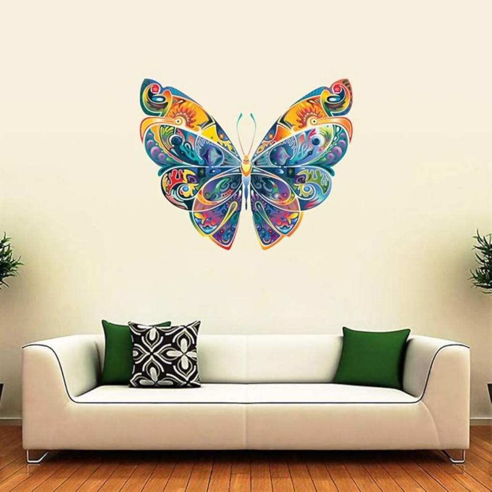 Rangoli White Glossy Vinyl Wall Sticker Premium - Dista