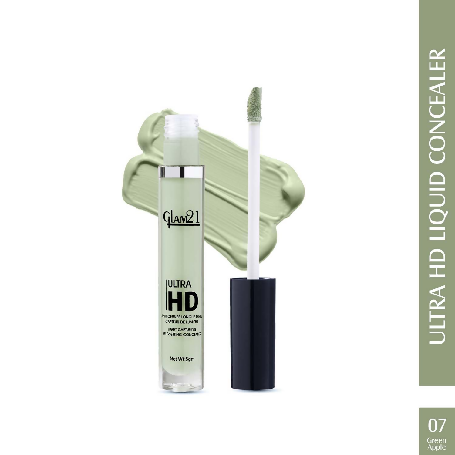 Glam21 Ultra HD Liquid Concealer for HD Finish - Green Apple - Distacart