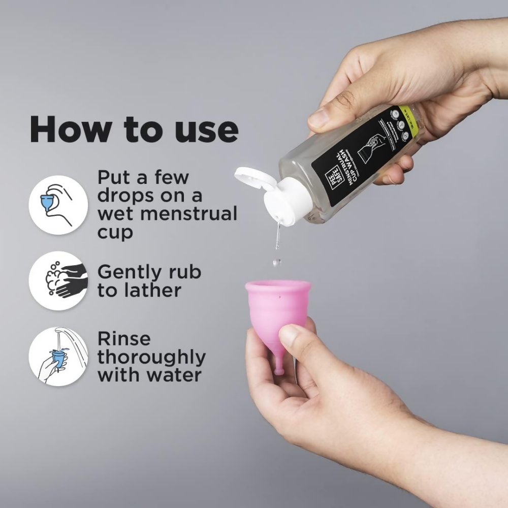 Pee Safe Menstrual Cup Medium Size + Sterilizing Container + Menstrual Cup Wash - Dista
