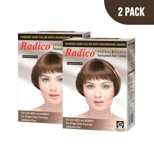 Radico Natural Herbal Based Permanent Hair Color - Brown - Distacart