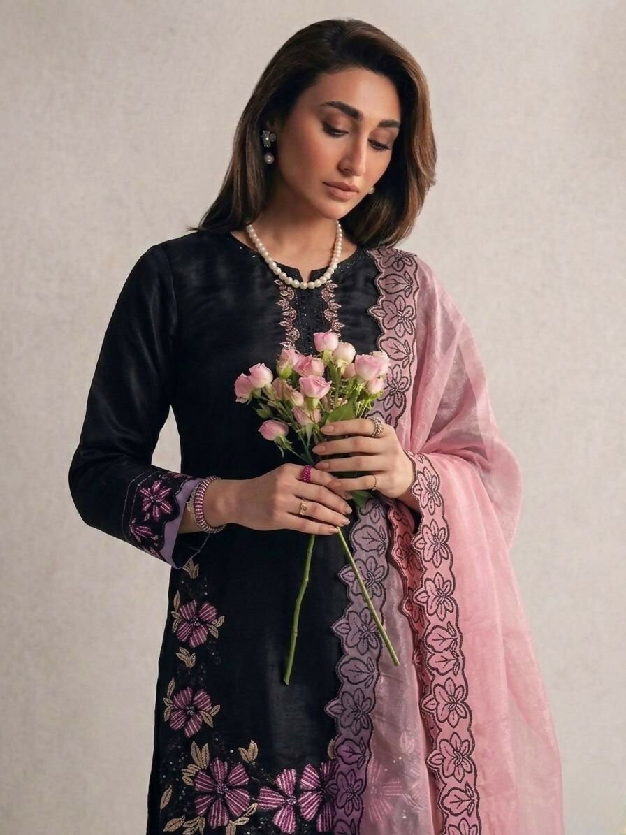 Teeya Creation Women'S Fancy Stylish Heavy Embroidery Sequence Work With Rivet Moti Work Kurta Set - Dista