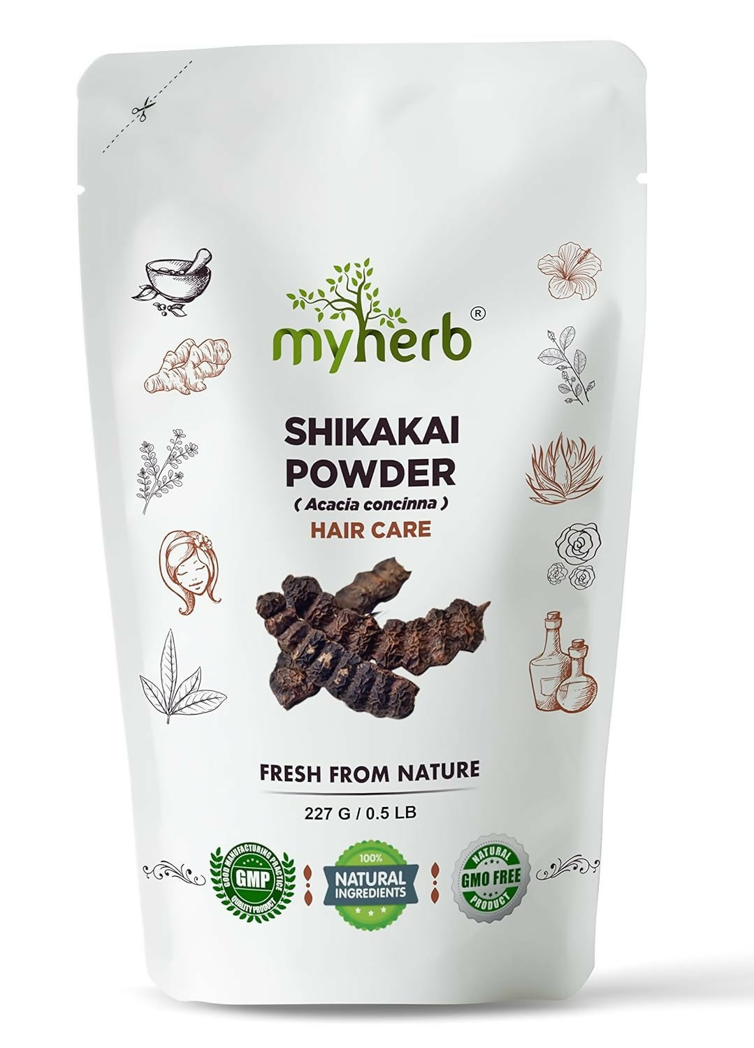 Myherb Pure Natural Organic Shikakai Powder - Distacart