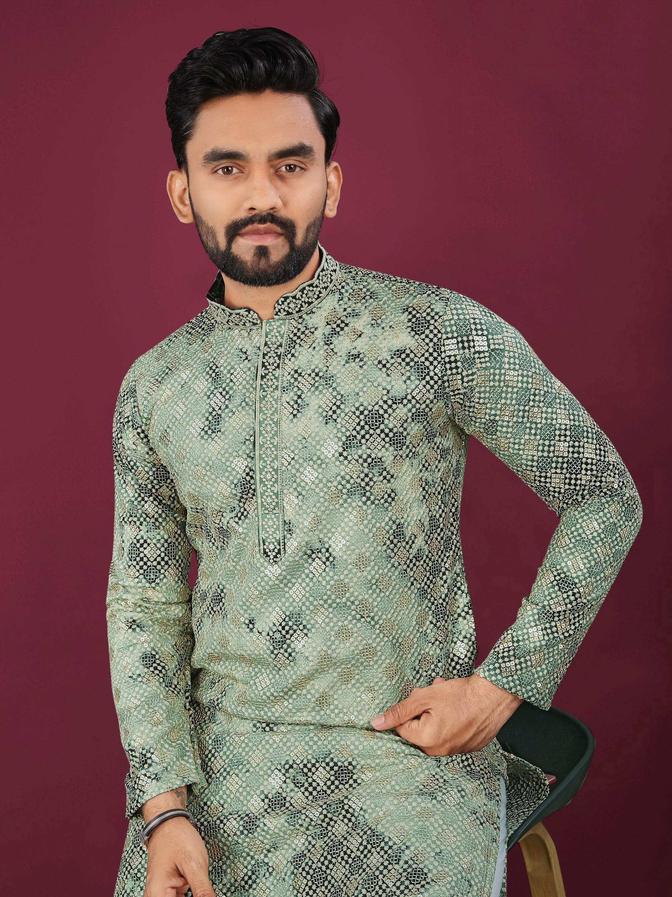 Anaita Green Chikankari Work Viscose Rayon Straight Kurta - Distacart