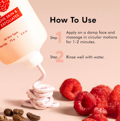 mCaffeine Berries Brightening Coffee Face Scrub - Distacart