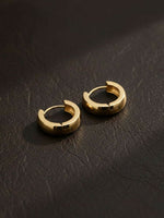 Thumbnail for NVR Men's Gold Plated Hoop Earrings - Distacart