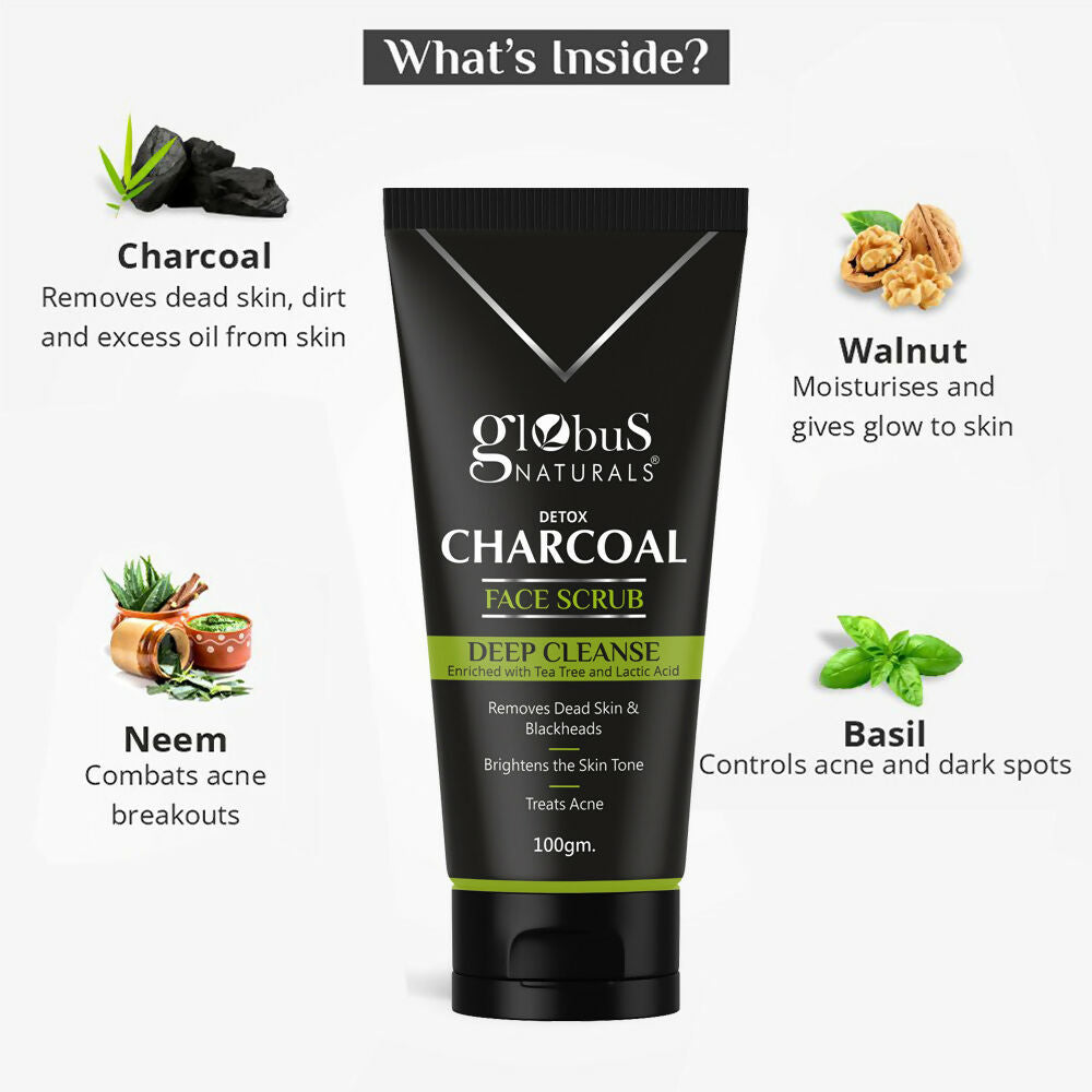 Globus Naturals Charcoal Scrub - Distacart
