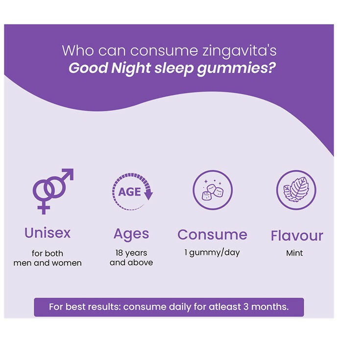 Zingavita Melatonin 5mg Good Night Sleep Gummies - Distacart