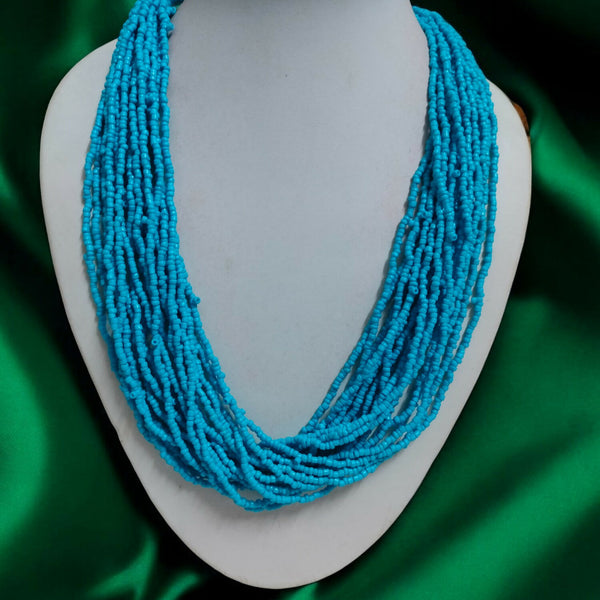 Inhanns Handmade Beaded Multilayer Necklace, 20 Layers - Skay Blue - Distacart