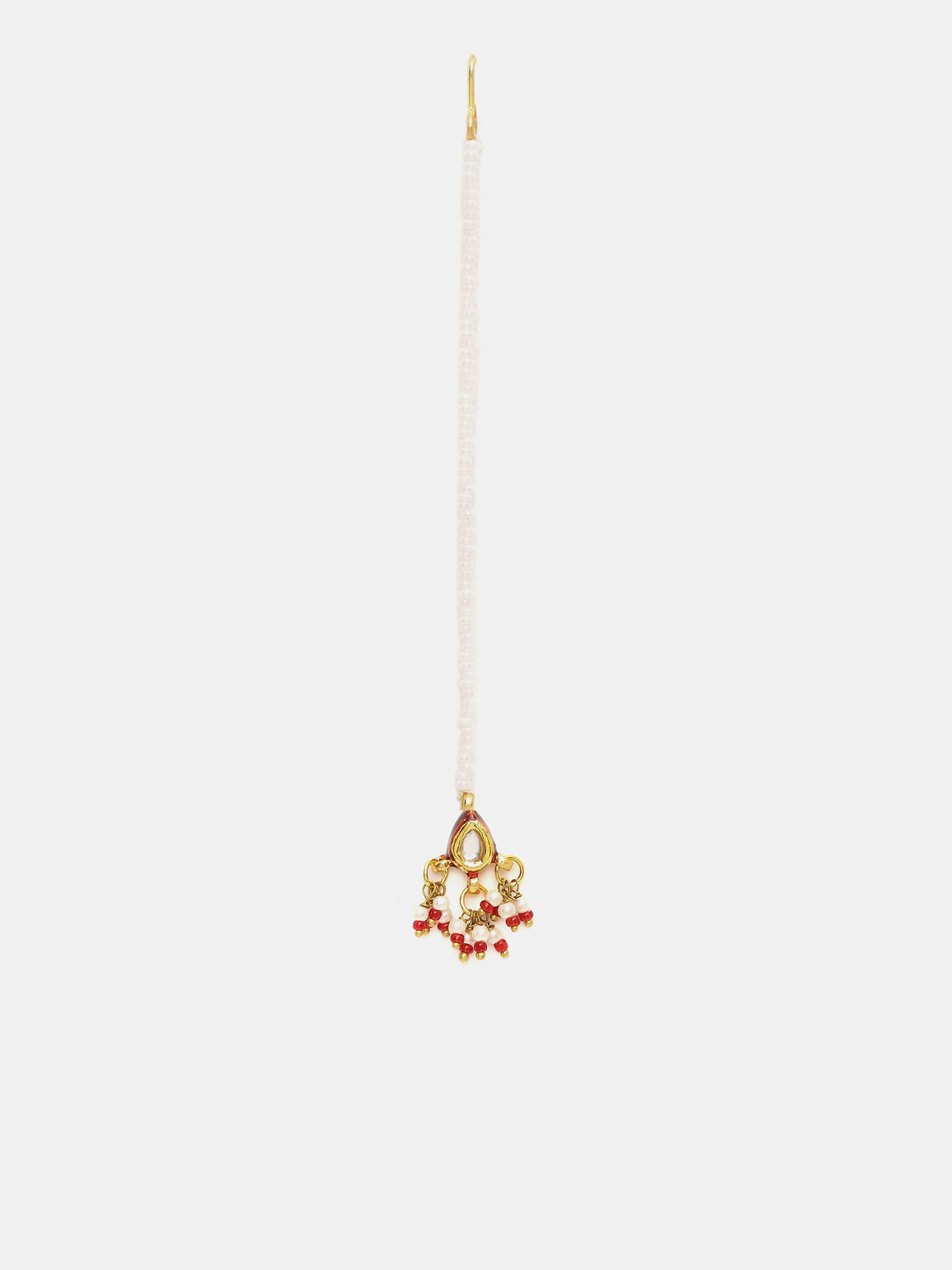 Ruby Raang Gold Kundan Maang Tikka