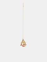 Thumbnail for Ruby Raang Gold Kundan Maang Tikka