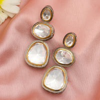 Thumbnail for Kundan Earrings (Silver) - Ruby Raang - Distacart