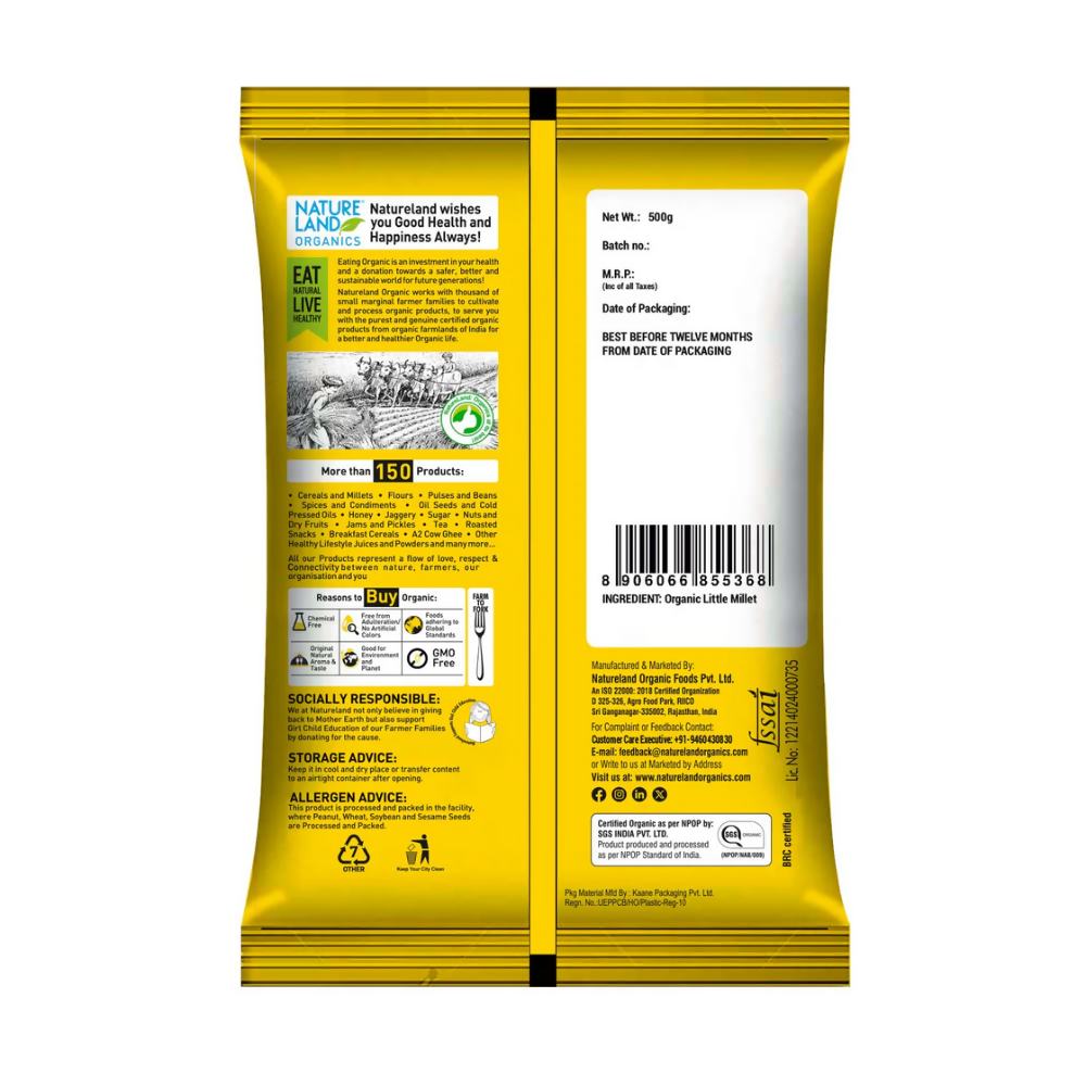 Nature Land Organics Little Millet - Distacart