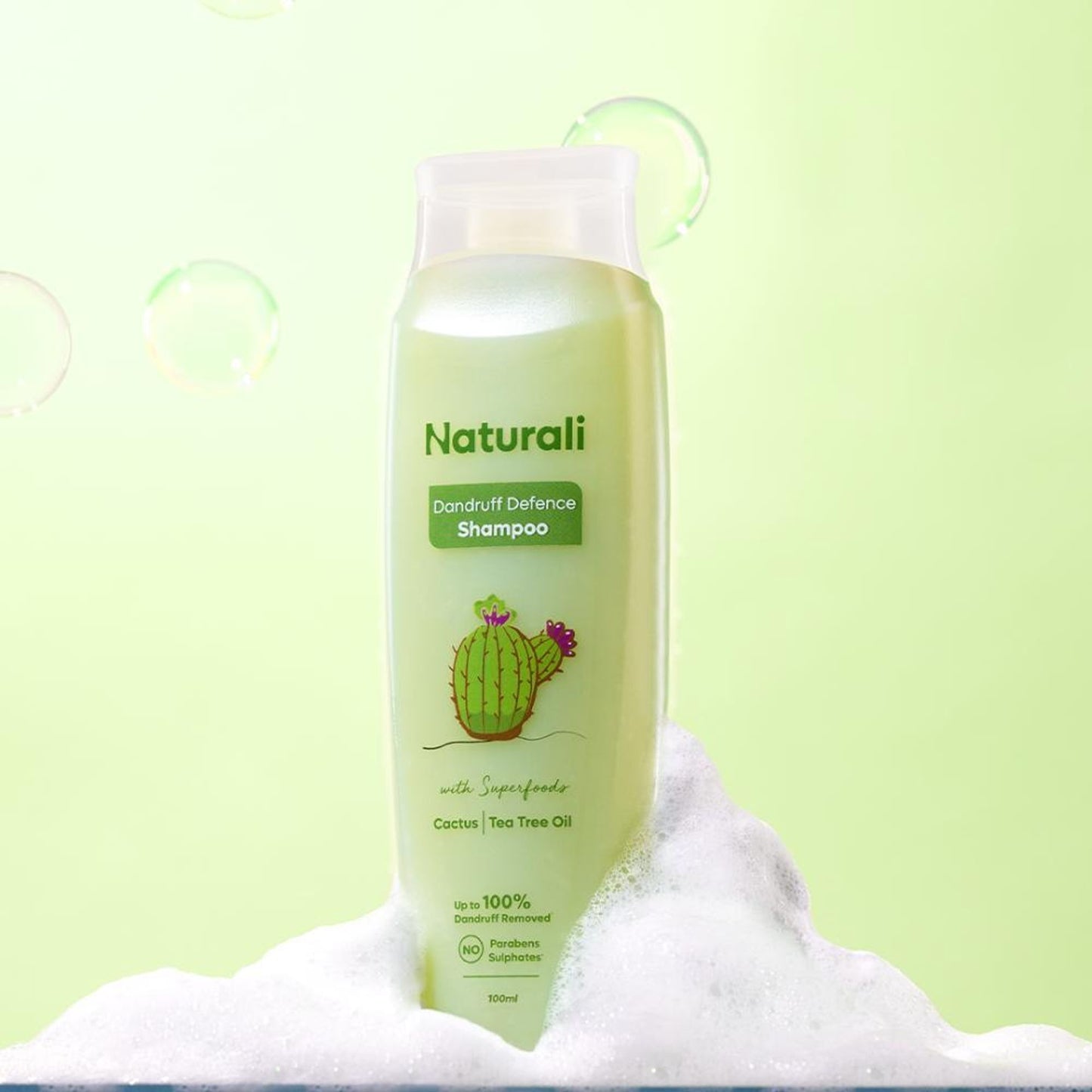Naturali Dandruff Defence Shampoo With Cactus Extract, Tea Tree Oil & Climbazole - Distacart
