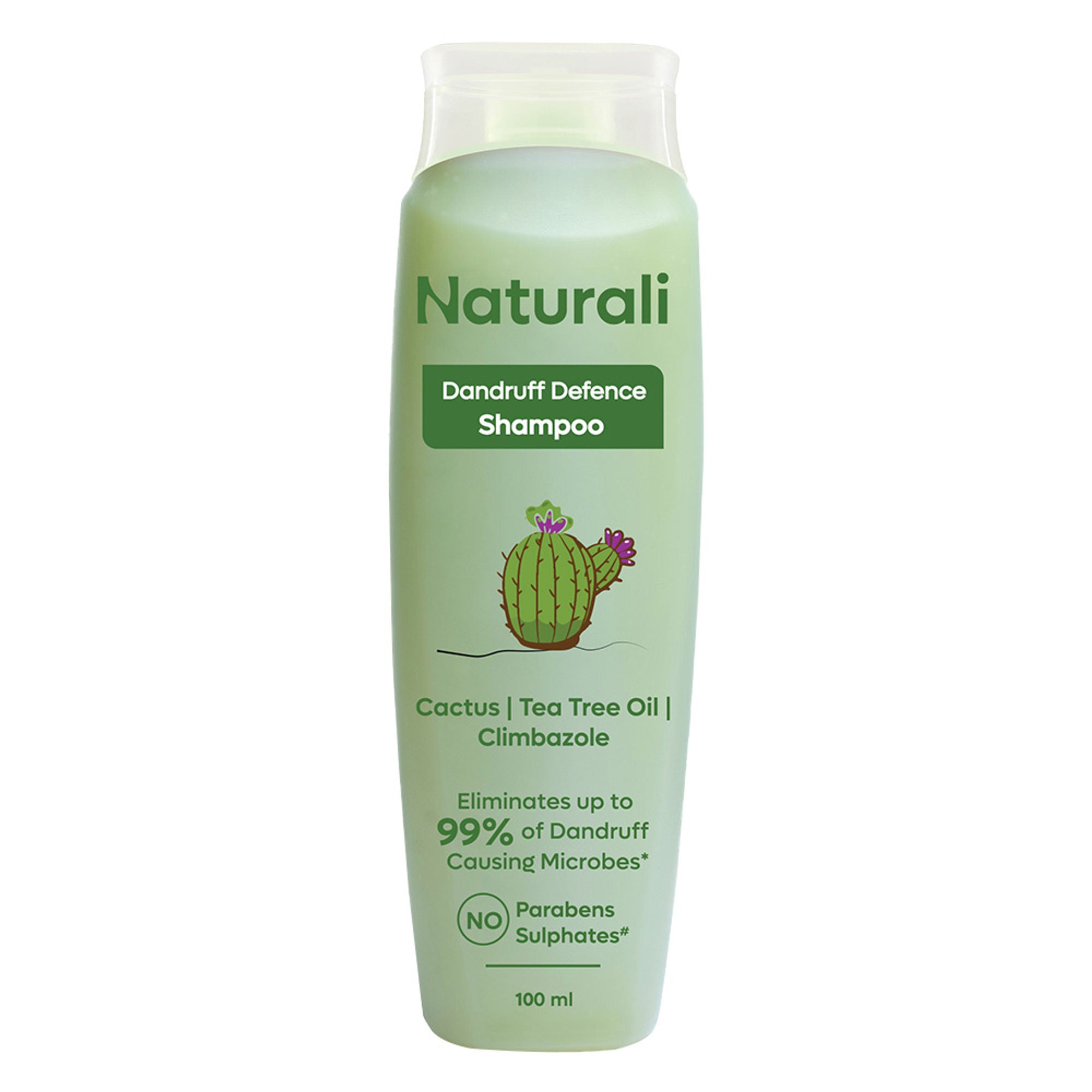 Naturali Dandruff Defence Shampoo With Cactus Extract, Tea Tree Oil & Climbazole