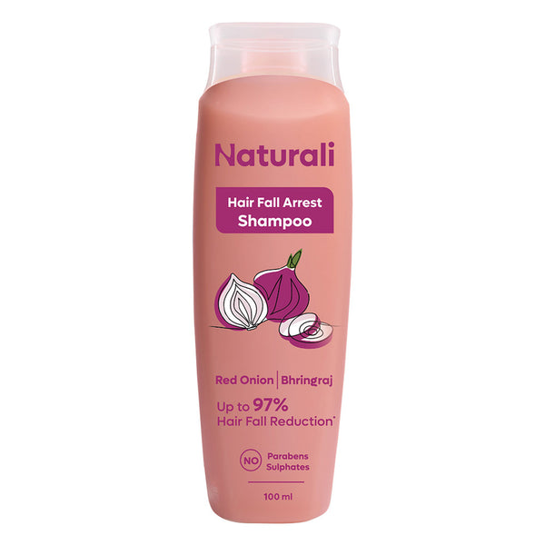 Naturali Hairfall Arrest Shampoo With Red Onion & Bhringraj, Sulphate & Paraben-Free Shampoo - Distacart