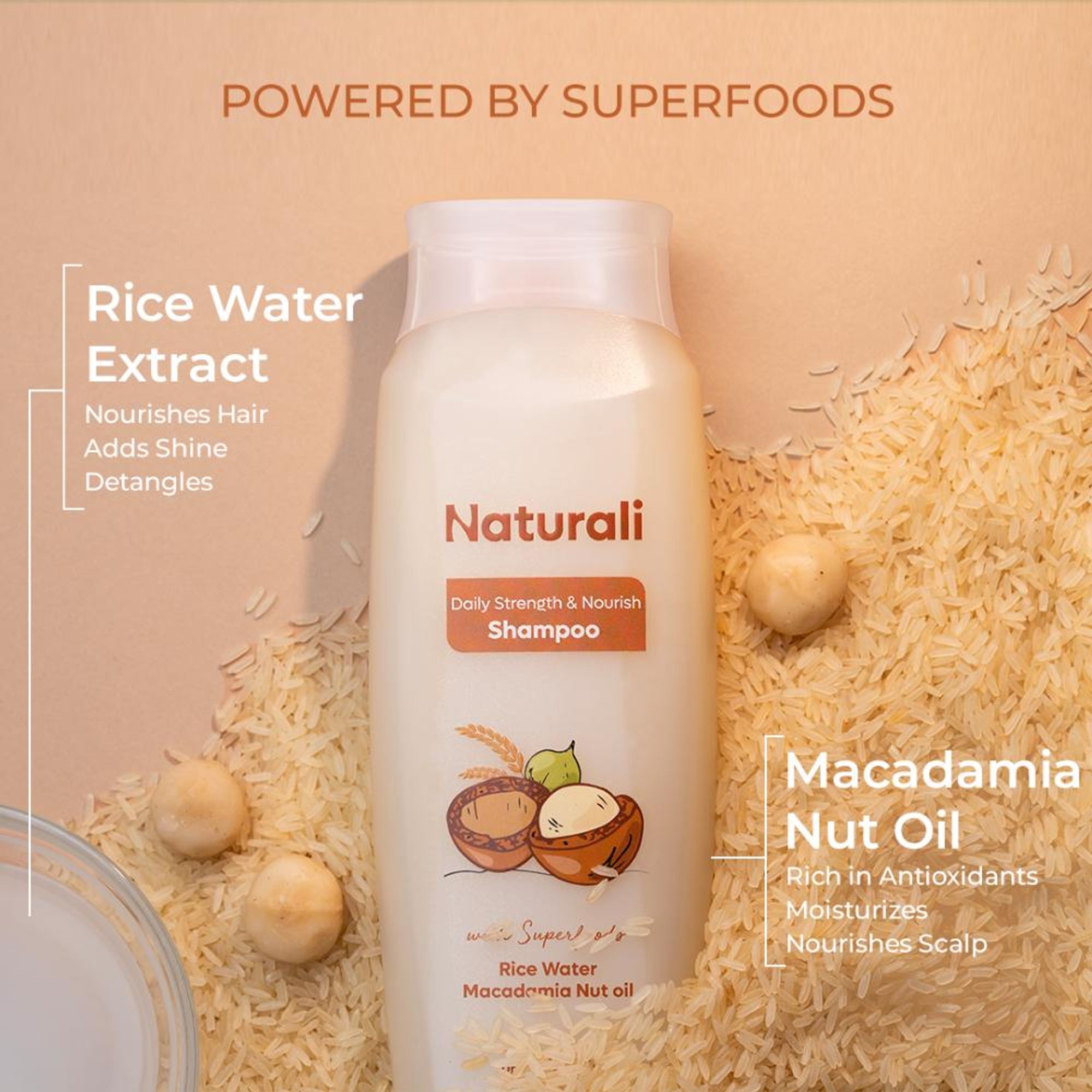 Naturali Daily Strength & Nourish Shampoo, Nourishes & Strengthens Hair - Distacart