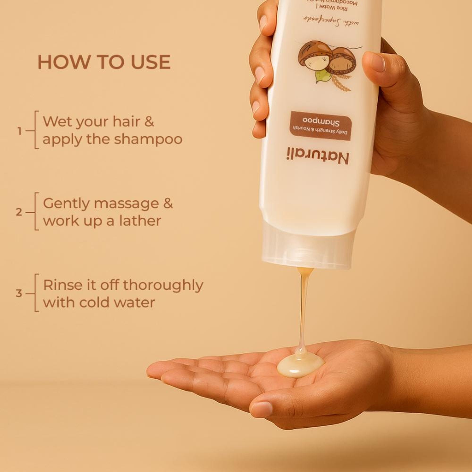 Naturali Daily Strength & Nourish Shampoo, Nourishes & Strengthens Hair - Distacart