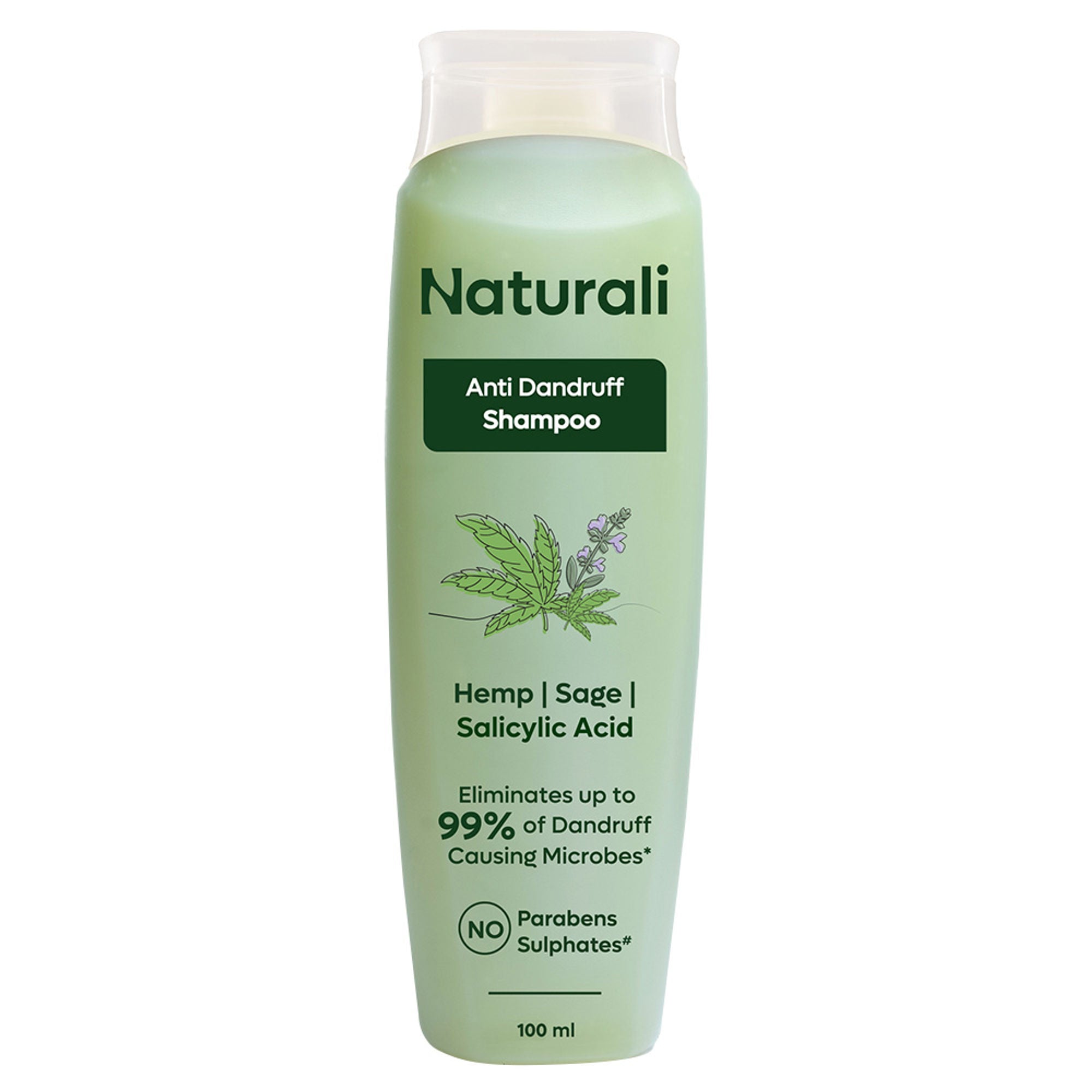 Naturali Anti-Dandruff Shampoo With Hemp, Sage & Salicylic Acid - Distacart