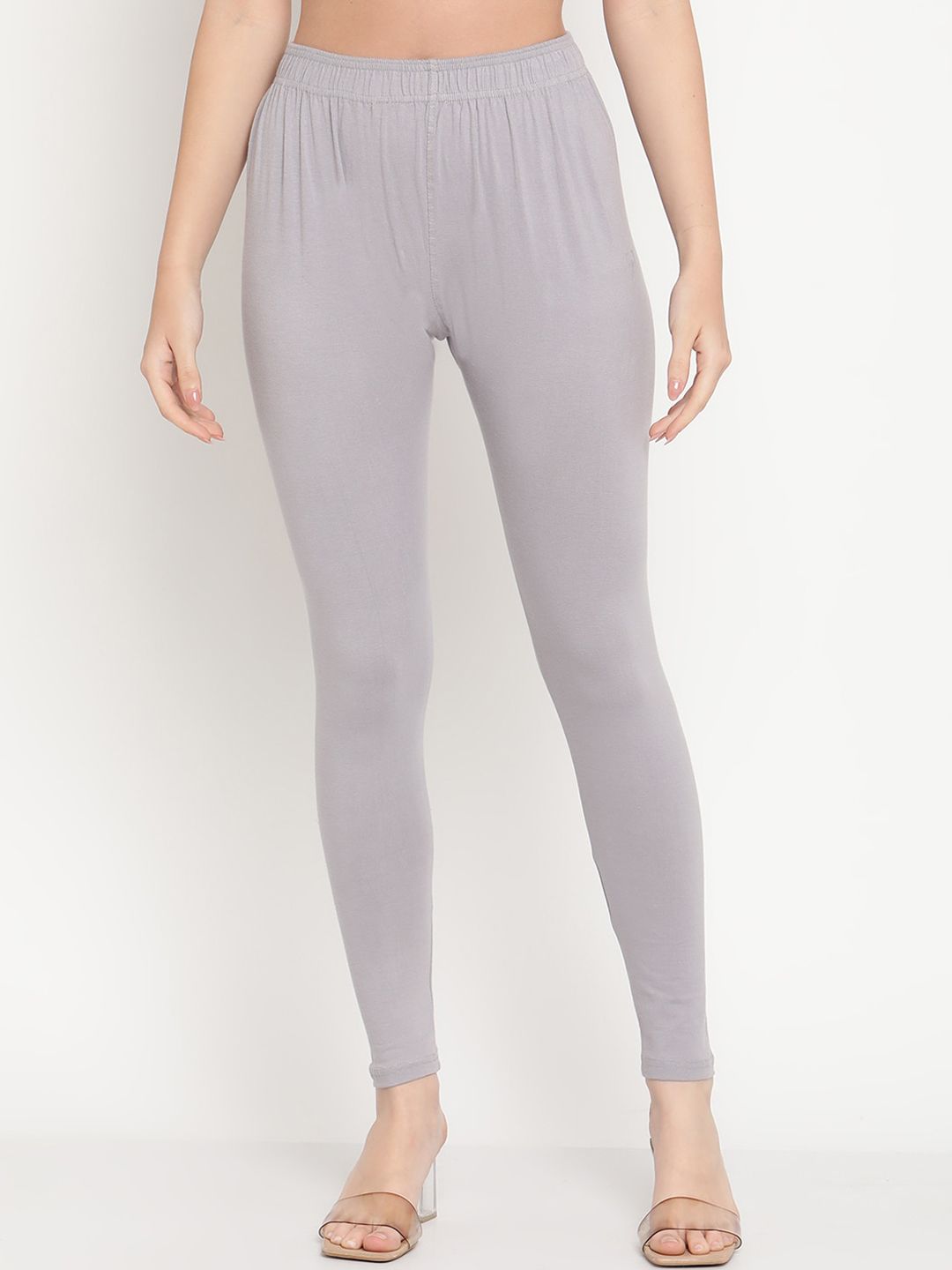 TAG 7 Women Set of 2 Blue & Grey Ankle Length Leggings - Distacart