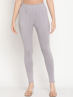 Thumbnail for TAG 7 Women Set of 2 Blue & Grey Ankle Length Leggings - Distacart