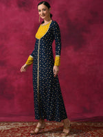 Thumbnail for Aks Ethnic Motifs Printed Zari Anarkali Kurta - Distacart