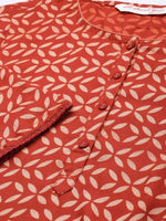 Thumbnail for All About You Women Brown Geometric Printed Regular Kurta - Distacart