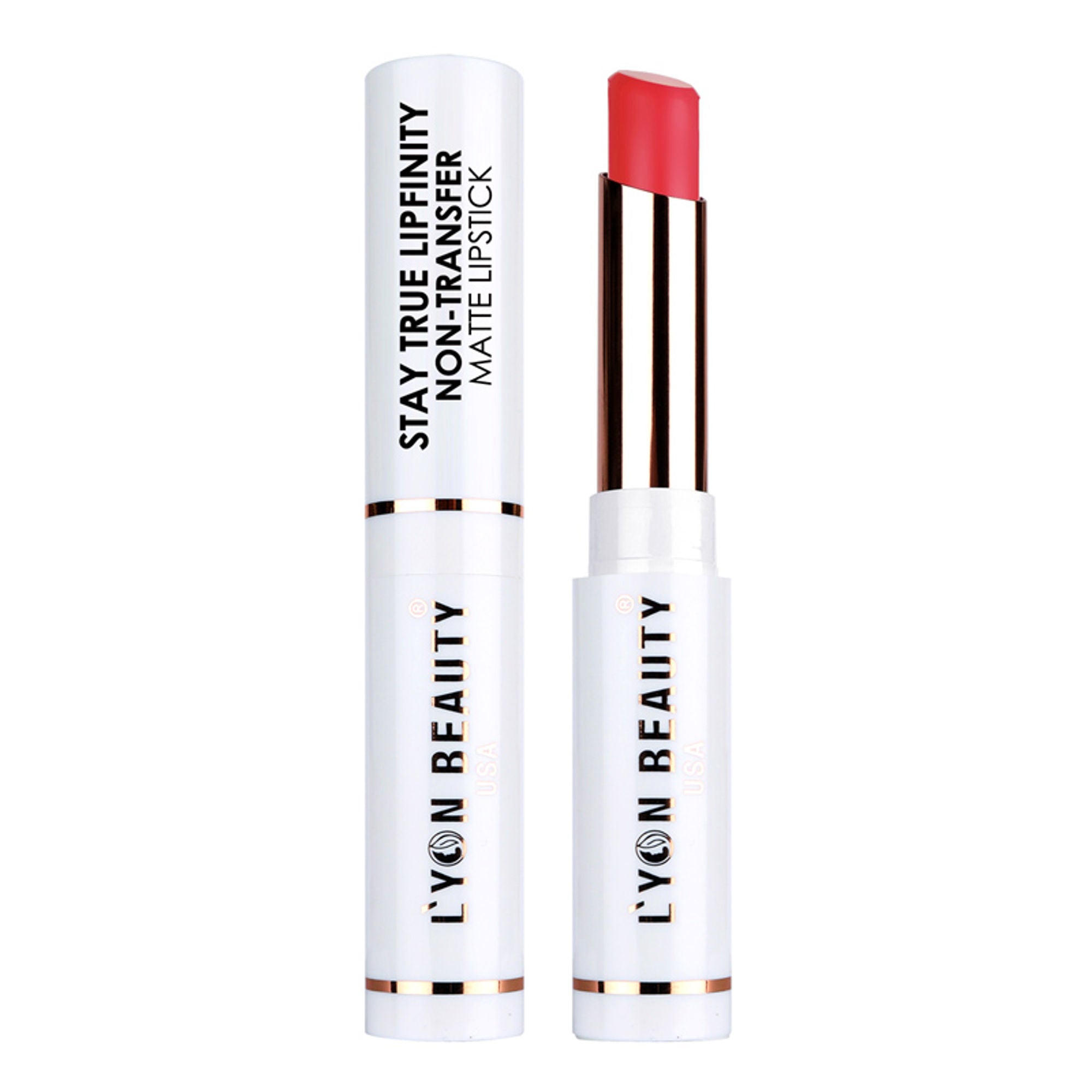 Lyon Beauty Stay True Lipfinity Non Transfer Matte Lipstick - Fuschia Peach 04 - Distacart