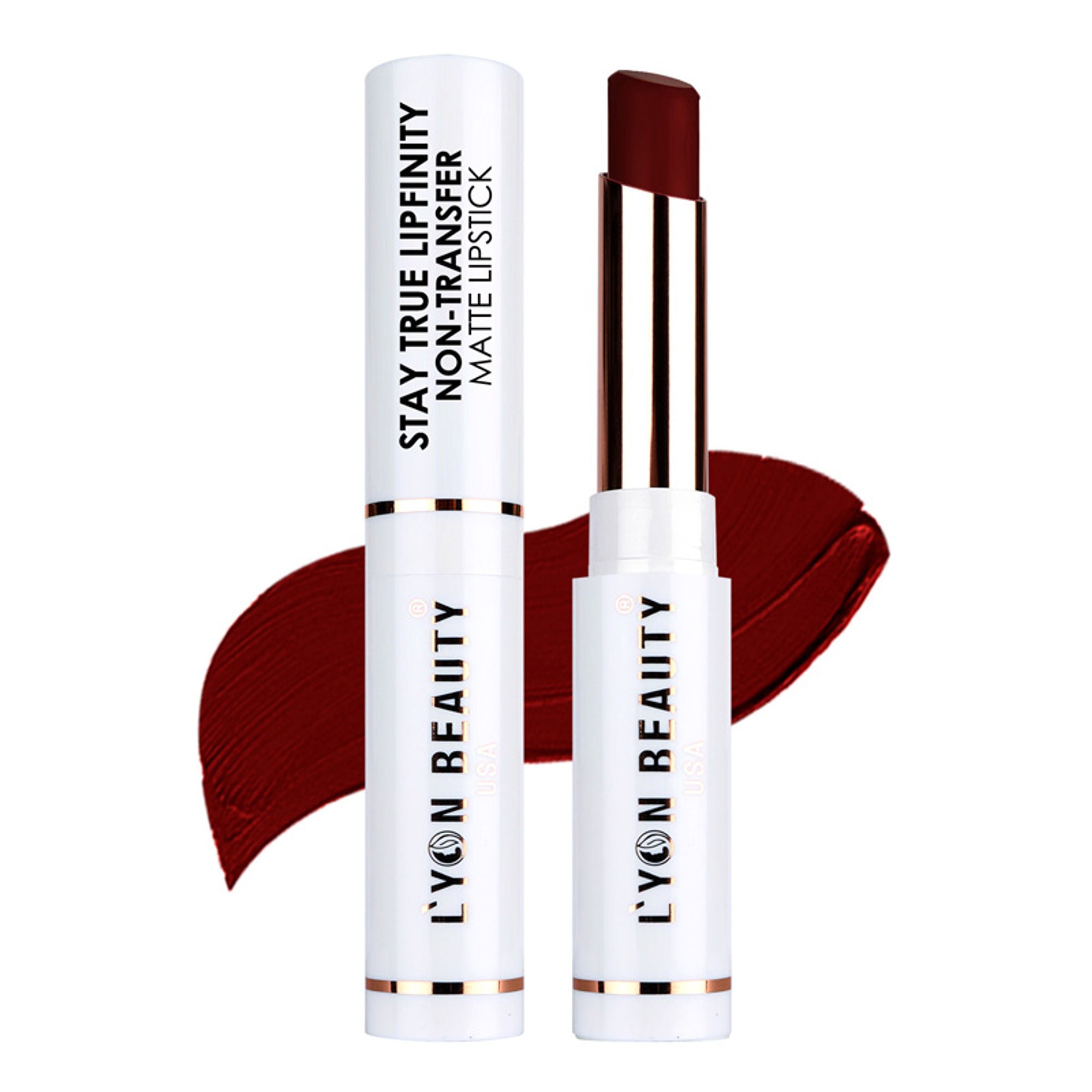 Lyon Beauty Stay True Lipfinity Non Transfer Matte Lipstick - Maroon 10 - Distacart