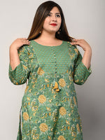 Thumbnail for Swasti Women Green Floral Printed Floral Kurta - Distacart