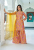 Joban Fashion Yellow Kurta Set Chinnon Embroidery Sequence Work - Distacart