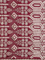 Thumbnail for Anouk Burgundy Ethnic Motifs Mirror Work Satin Saree - Distacart