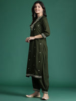 Thumbnail for Indo Era Ethnic Motifs Embroidered Thread Work Kurta with Salwar & With Dupatta