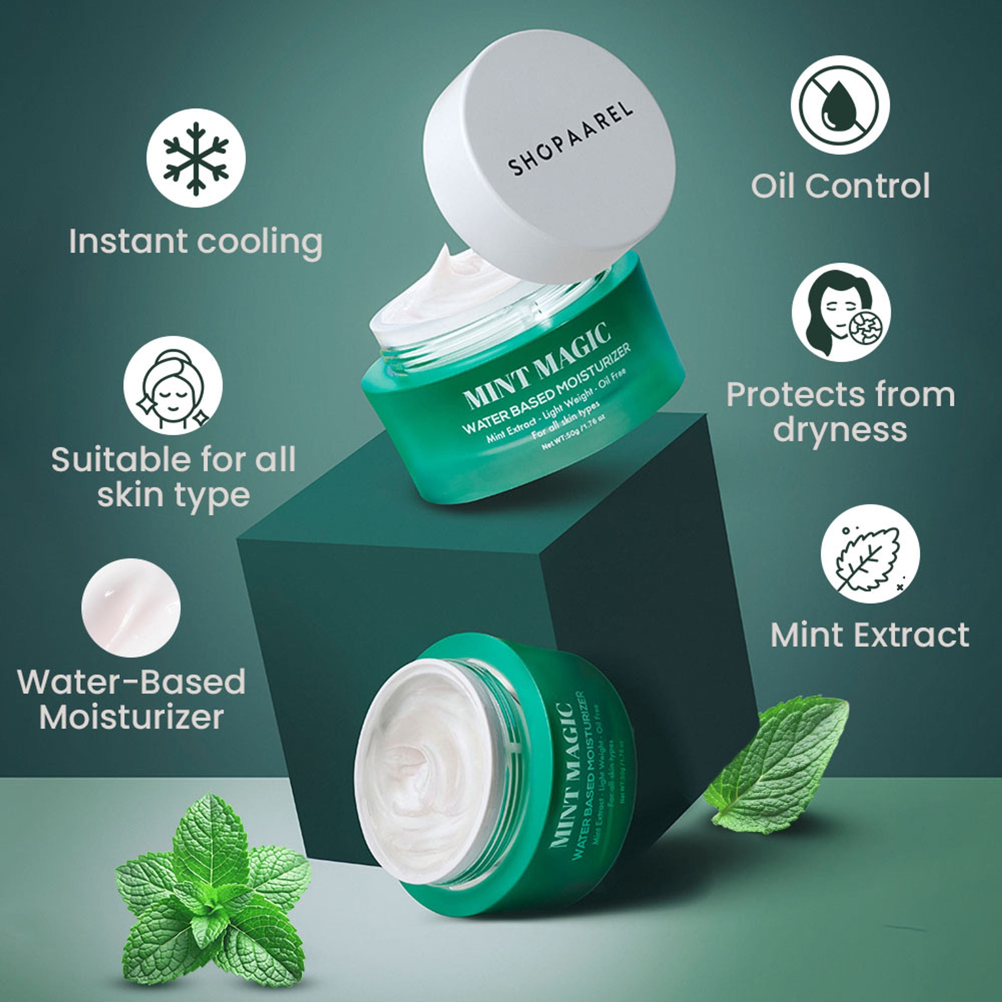 Shopaarel Mint Magic Waterbased Moisturizer - Distacart