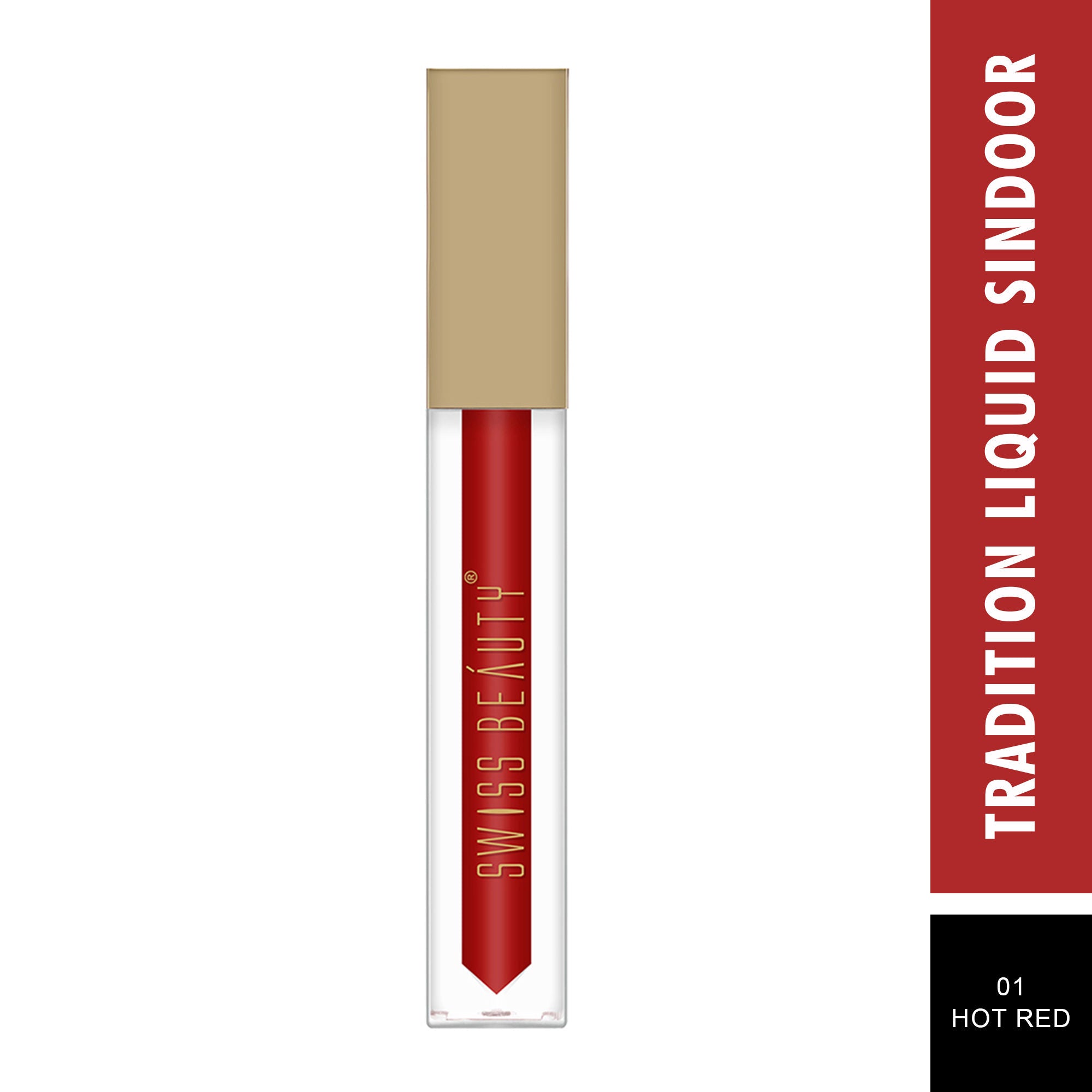 Swiss Beauty Tradition Liquid Sindoor - Hot Red Color - 01 - Distacart