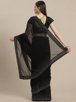 Thumbnail for Anouk Black Stone Detail Border Saree - Distacart