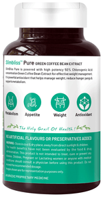 Thumbnail for bliss welness weight management green coffee bean extract veg capsule vegicap